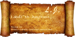 Labáth Jusztusz névjegykártya